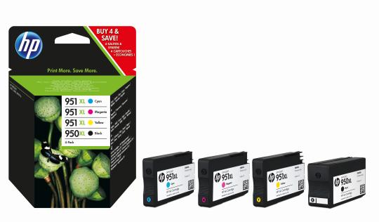 Jetzt HP 950XL/951XL Tintenpatronen schwarz » dreifarbig und Pro 8600 e-All-in-One HP OfficeJet kaufen
